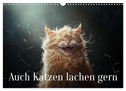 Auch Katzen lachen gern (Wandkalender 2025 DIN A3 quer), CALVENDO Monatskalender