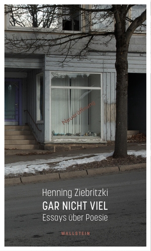 Ziebritzki, Henning. Gar nicht viel - Essays über Poesie. Wallstein Verlag GmbH, 2023.