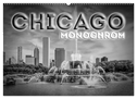 CHICAGO Monochrom (Wandkalender 2025 DIN A2 quer), CALVENDO Monatskalender