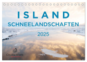 ISLAND - Schneelandschaften (Tischkalender 2025 DIN A5 quer), CALVENDO Monatskalender