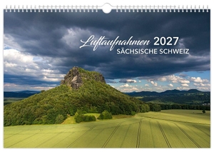 Schubert, Peter. Kalender Sächsische Schweiz Luftaufnahmen 2027 - | 45 x 30 cm | schwarzes Kalendarium. K4Verlag FotoCo+GmbH, 2026.