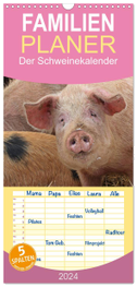 Familienplaner 2024 - Der Schweinekalender mit 5 Spalten (Wandkalender, 21 x 45 cm) CALVENDO
