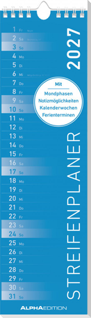 Streifenplaner Mini BLAU 2027