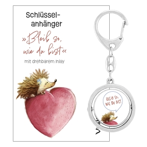 Schlüsselanhänger 'Bleib so, wie du bist' - mit drehbarem Inlay. St. Benno Verlag GmbH, 2024.