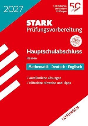 STARK Lösungen zu Mathematik, Deutsch, Englisch - Hauptschulabschluss 2027 Hessen - Prüfungsvorbereitung. Stark Verlag GmbH, 2026.