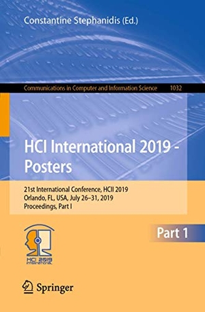 Stephanidis, Constantine (Hrsg.). HCI International 2019 - Posters - 21st International Conference, HCII 2019, Orlando, FL, USA, July 26¿31, 2019, Proceedings, Part I. Springer International Publishing, 2019.