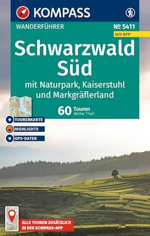 Theil, Walter. KOMPASS Wanderführer Schwarzwald Süd mit Naturpark, Kaiserstuhl und Markgräflerland, 60 Touren mit Extra-Tourenkarte - mit Touren und GPS-Daten in der KOMPASS-App. Kompass Karten GmbH, 2025.