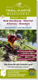 MTB Trail-Karte Harz: Bad Harzburg - Okertal - Altenau - Brocken 1 : 25 000