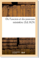 de l'Ancien Et Du Nouveau Ministère