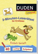 Leseprofi - 3-Minuten-Leserätsel für Erstleser: Einfach tierisch