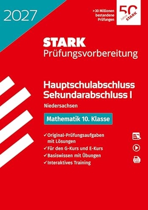 STARK Mathematik 10. Klasse - Hauptschulabschluss 2027 Niedersachsen - Prüfungsvorbereitung mit Lösungen. Stark Verlag GmbH, 2026.