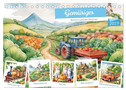 Gemüsiges - Reise ins Land des Gemüses (Tischkalender 2025 DIN A5 quer), CALVENDO Monatskalender