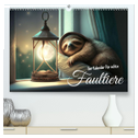 Der Kalender für echte Faultiere (hochwertiger Premium Wandkalender 2025 DIN A2 quer), Kunstdruck in Hochglanz