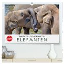 Asiatische und afrikanische Elefanten (hochwertiger Premium Wandkalender 2024 DIN A2 quer), Kunstdruck in Hochglanz