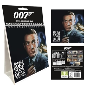 James Bond 2025 Tischkalender 16 x 17cm. Pyramid Lizenzen, 2024.