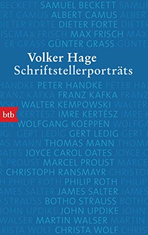 Hage, Volker. Schriftstellerporträts. btb Taschenbuch, 2022.