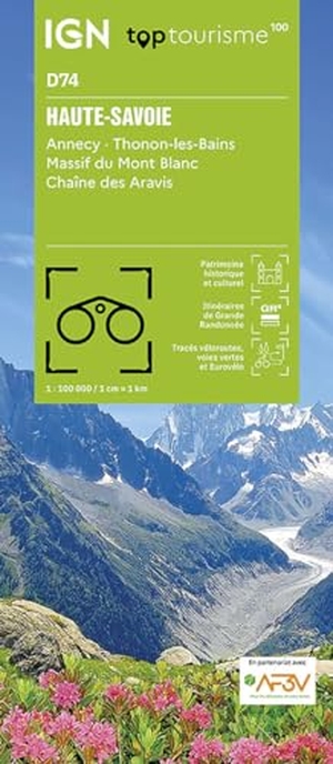74 Haute- Savoie - 1:100000. IGN Frankreich, 2024.