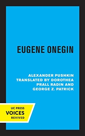 Pushkin, Alexander. Eugene Onegin. UCAL POD, 2022.