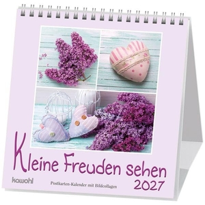 Kleine Freuden sehen 2027 - Postkarten-Kalender mit Bildcollagen. Kawohl Verlag GmbH, 2026.