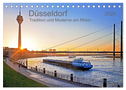 Düsseldorf - Tradition und Moderne am Rhein (Tischkalender 2024 DIN A5 quer), CALVENDO Monatskalender