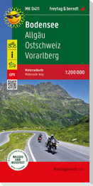 Bodensee, Motorradkarte 1:200.000, freytag & berndt