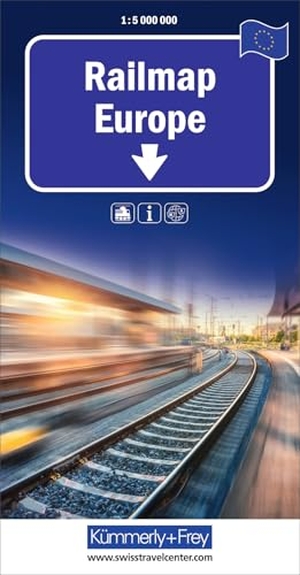Hallwag Kümmerly+Frey AG (Hrsg.). Kümmerly+Frey Europa, Railmap 1:5 Mio. - Praktisch, übersichtlich und unverzichtbar für Bahnreisende. Kümmerly und Frey, 2024.