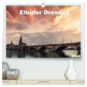 Elbufer Dresden 2024 (hochwertiger Premium Wandkalender 2024 DIN A2 quer), Kunstdruck in Hochglanz