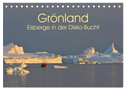 Grönland: Eisberge in der Disko Bucht (Tischkalender 2024 DIN A5 quer), CALVENDO Monatskalender
