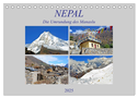 NEPAL, die Umrundung des Manaslu (Tischkalender 2025 DIN A5 quer), CALVENDO Monatskalender