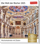 Die Welt der Bücher Postkartenkalender 2025 - Wochenkalender mit 53 Literaturpostkarten