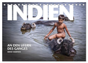INDIEN An den Ufern des Ganges (Tischkalender 2025 DIN A5 quer), CALVENDO Monatskalender