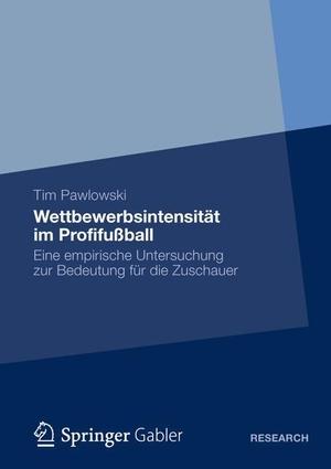 Pawlowski, Tim. Wettbewerbsintensität im Profifußball - Eine empirische Untersuchung zur Bedeutung für die Zuschauer. Springer Fachmedien Wiesbaden, 2012.