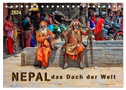 Nepal - das Dach der Welt (Tischkalender 2024 DIN A5 quer), CALVENDO Monatskalender