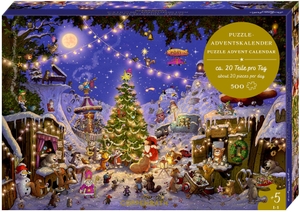 Puzzle-Adventskalender - Weihnachtsmarkt der Tiere. Coppenrath, 2026.