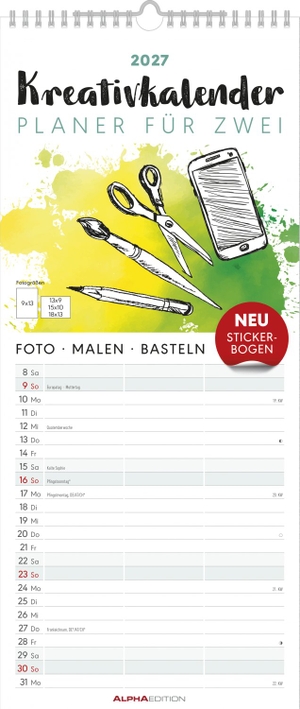 Neumann Verlage GmbH & Co KG (Hrsg.). Kreativkalender Planer für 2 2027. Neumann Verlage GmbH & Co, 2026.