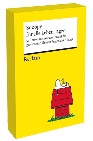 Schulz, Charles M.. Snoopy für alle Lebenslagen. 52 Karten mit Antworten auf die großen und kleinen Fragen des Alltags (Kartenbox) - Die besten Lebensweisheiten der Peanuts von Charles M. Schulz. Reclam Philipp Jun., 2026.