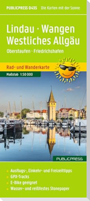 Publicpress Rad- und Wanderkarte Lindau, Wangen, Westliches Allgäu, Oberstaufen, Friedrichshafen 1:50.000