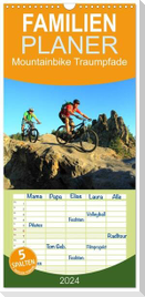 Familienplaner 2024 - Mountainbike Traumpfade mit 5 Spalten (Wandkalender, 21 x 45 cm) CALVENDO