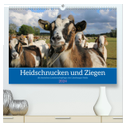 Heidschnucken und Ziegen die tierischen Landschaftspfleger der Lüneburger Heide (hochwertiger Premium Wandkalender 2024 DIN A2 quer), Kunstdruck in Hochglanz