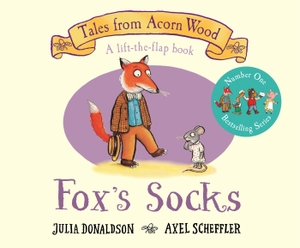 Donaldson, Julia / Axel Scheffler. Tales from Acorn Wood: Fox's Socks - A lift-the flap book. Pan Macmillan, 2020.