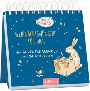 Postkarten-Adventskalender. Weißt du eigentlich, wie lieb ich dich hab? Weihnachtswünsche für dich - Ein Adventskalender mit 24 Postkarten. Ars Edition GmbH, 2026.